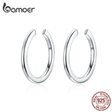 925 Sterling Silver Circle Ear Cuff Earrings SCE647