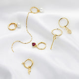 925 Silver Ear Cuff Earrings, Circle Hoop for Women, Wedding