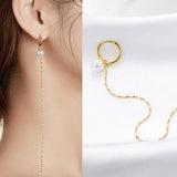 925 Silver Ear Cuff Earrings, Circle Hoop for Women, Wedding
