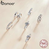 Sterling Silver Whilte Zircon Ear Clip Gift for Girl