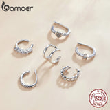 Sterling Silver Whilte Zircon Ear Clip Gift for Girl