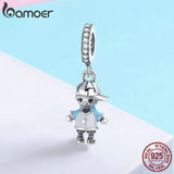 925 Silver Little Girl & Boy Pendant Charm DIY Jewelry