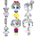 925 Silver Little Girl & Boy Pendant Charm DIY Jewelry
