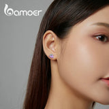Rainbow Unicorn Stud Earrings 925 Sterling Silver Girls Party Jewelry Gift