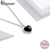 925 Silver Heart Love Pendant Necklace Vintage Women Jewelry Gift SCN443