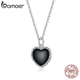 925 Silver Heart Love Pendant Necklace Vintage Women Jewelry Gift SCN443
