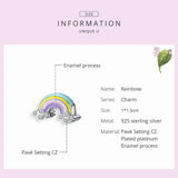 925 Sterling Silver Rainbow Beads Charm for Bracelet & Bangle