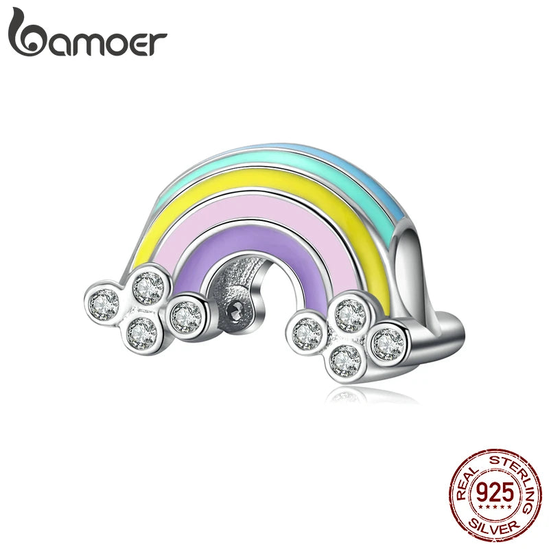 925 Sterling Silver Rainbow Beads Charm for Bracelet & Bangle