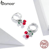 925 Silver Cherry Stud Earrings Fine Jewelry SCE905