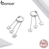 925 Silver Butterfly Drop Earrings with Tassel