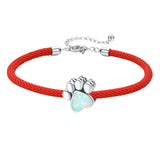 Red Rope Bracelet 925 Silver Enamel Fish Dragonfly Charm DIY Jewelry