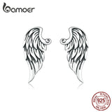 Vintage Sterling Silver Wings Stud Earrings BSE343