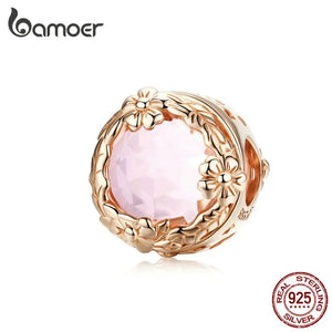 Rose Butterfly Flower Garden Metal Beads for Bracelet Charm Jewelry