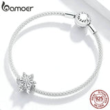Snowflakes Metal Beads 925 Sterling Silver Charm for DIY Bracelet