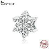 Snowflakes Metal Beads 925 Sterling Silver Charm for DIY Bracelet