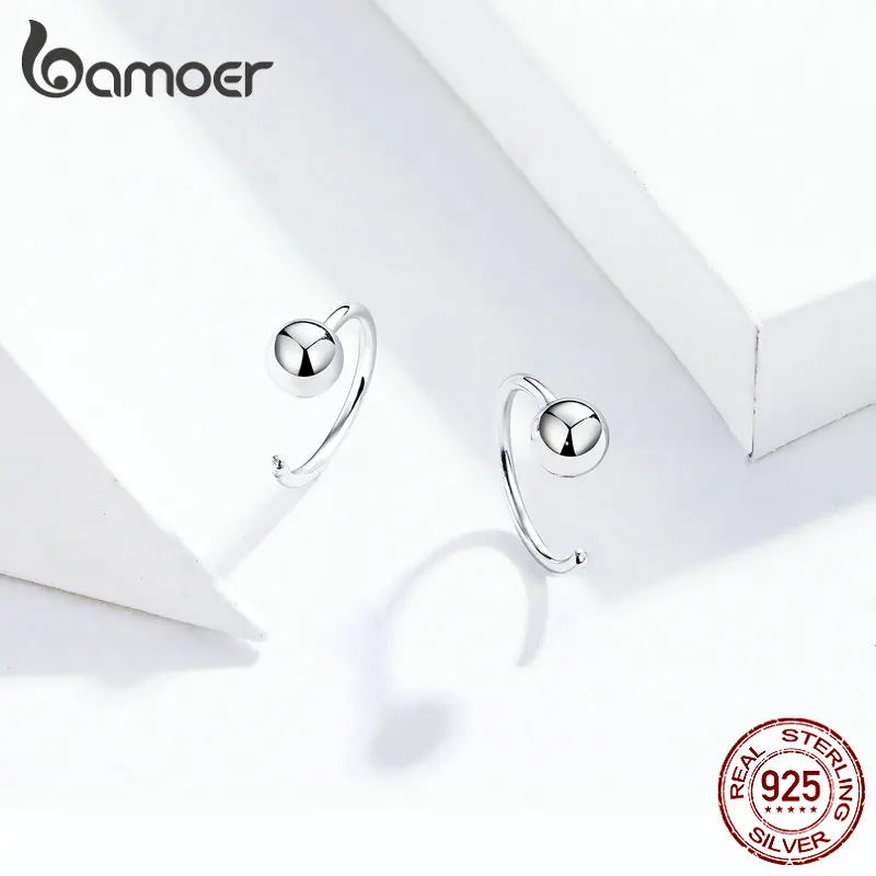 Silver 925 Tiny Hoop Earrings Hypoallergenic Jewelry SCE782