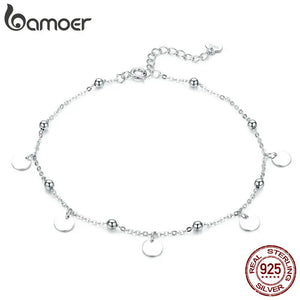 925 Sterling Silver Geometric Anklets for Ankle