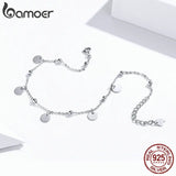 925 Sterling Silver Geometric Anklets for Ankle