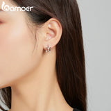 925 Silver Butterfly Ear Buckle CZ Earrings Gift