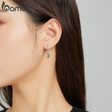 925 Sterling Silver Colorful Feather Earring Unique Ear Buckles