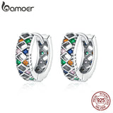 925 Silver Rhombus Stone Earrings for Women SCE1123