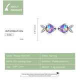 925 Silver Fish Stud Earrings Tropical Fish Jewelry for Women