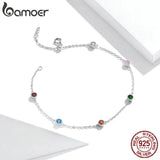 Silver S925 Chain Bracelet Colorful Summer Bracelets SCB184