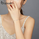 Silver S925 Chain Bracelet Heart Link Bracelet Fine Jewelry for Girl