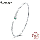 925 Silver Snake Bangle Bracelet Gift for Women SCB206