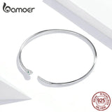925 Silver Snake Bangle Bracelet Gift for Women SCB206