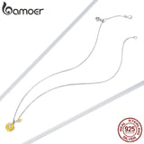 925 Silver Sunflower Necklace for Women BSN212