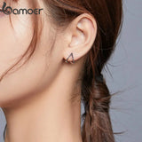 Geometry Stud Earrings 925 Silver Ear Pins Jewelry SCE924