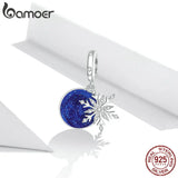Snowy Night Sky Pendant Charm Silver 925 Beads Jewelry DIY Girl Accessories