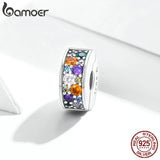 925 Silver Colorful Garden CZ Beads for Bracelet DIY