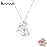 Sterling Silver 925 Heart Pendant Necklace for Women