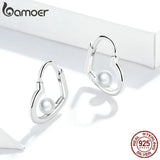 Cherished Heart Silver Stud Earrings for Women SCE939
