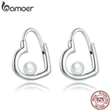 Cherished Heart Silver Stud Earrings for Women SCE939