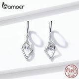 925 Silver Dangle Earrings Statement Jewelry for Women Wedding Bijoux Brincos