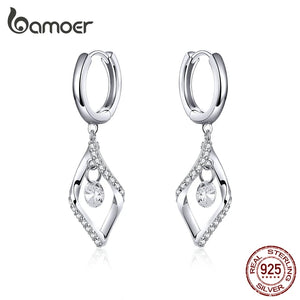 925 Silver Dangle Earrings Statement Jewelry for Women Wedding Bijoux Brincos