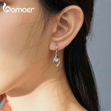 925 Silver Dangle Earrings Statement Jewelry for Women Wedding Bijoux Brincos