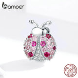 Pink CZ Ladybug Charm for Silver 925 Reflexions Bracelet