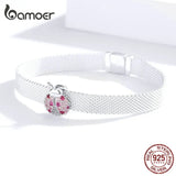 Pink CZ Ladybug Charm for Silver 925 Reflexions Bracelet