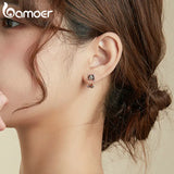 Geometric Puppy Silver Earrings for Women Girls Kids SCE978