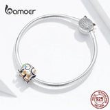 Elephant Silver 925 Jewelry Charm Enamel Animal Guardian Beads BSC095