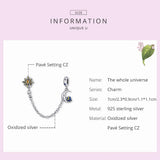 Sun Moon Safety Chain Stopper Charm for Bracelets DIY Jewelry