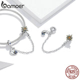 Sun Moon Safety Chain Stopper Charm for Bracelets DIY Jewelry
