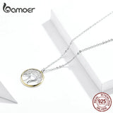 Tree of Life Pendant Necklace Women Silver 925 Family Chain Collar SCN367