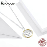 Tree of Life Pendant Necklace Women Silver 925 Family Chain Collar SCN367