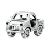 925 Silver Car Charm for Bracelet Bangle Women DIY Jewelry
