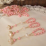 Pink Crystal Pearl Baptism Favors